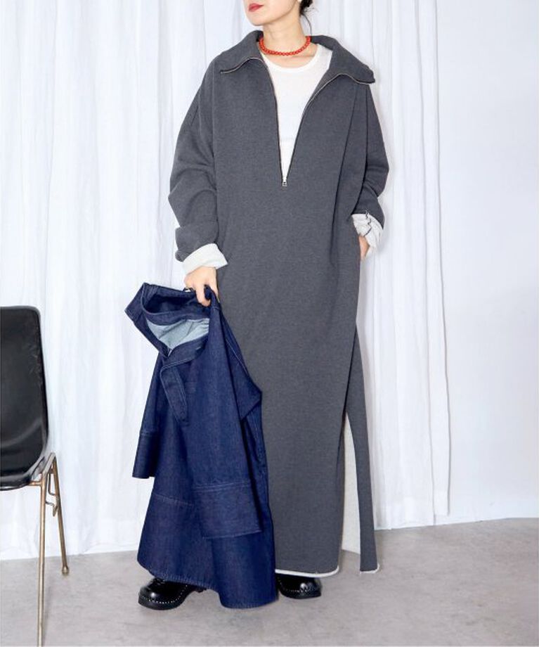  「ZIP UP DRESS：ワンピース」|ワンピース|グレーA