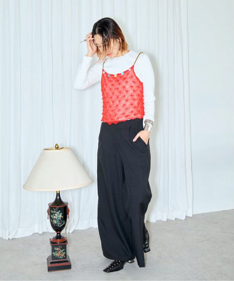  「BACK SLIT パンツ」|スラックス|