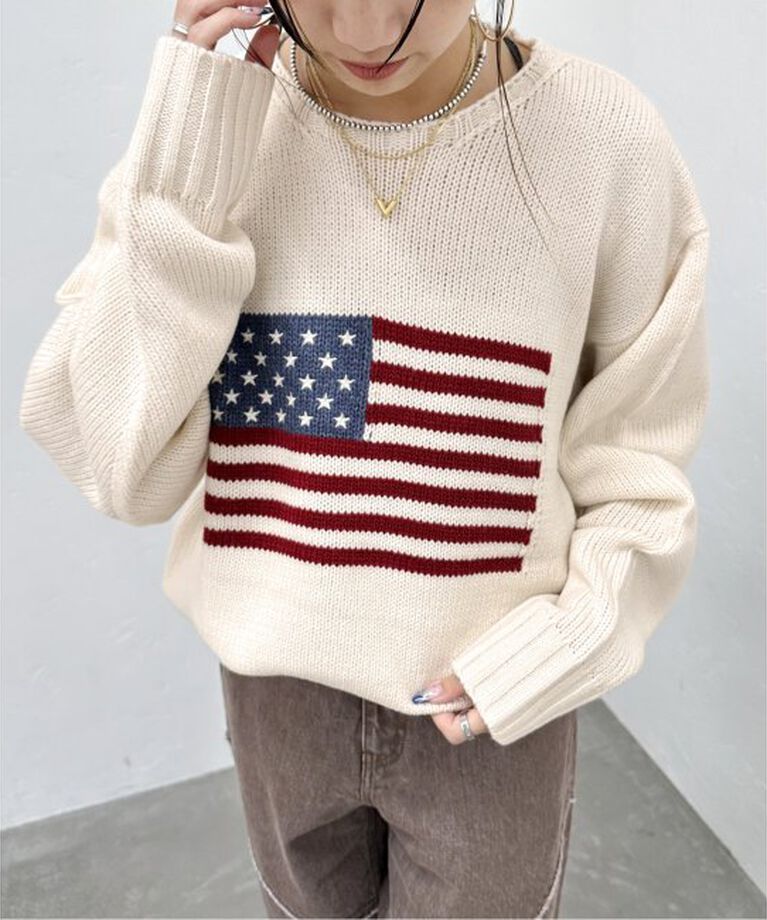 JOINT WORKS「《追加》SUNNY SPORTS/サニースポーツ flag crew sweater」|ニット・セーター|