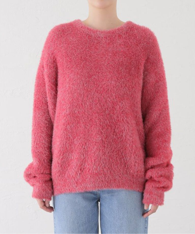 JOINT WORKS「NOMANUAL/ノーマニュアル CROPPED HAIRY KNIT」|ニット・セーター|パープル B