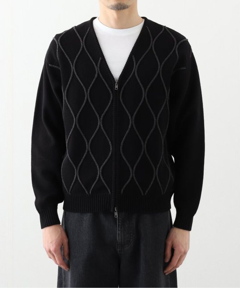 JOINT WORKS「MYS MYS/ミースミース　BLACK COMBAT ZIP KNIT C/D　ニットカーディガン」|カーディガン|