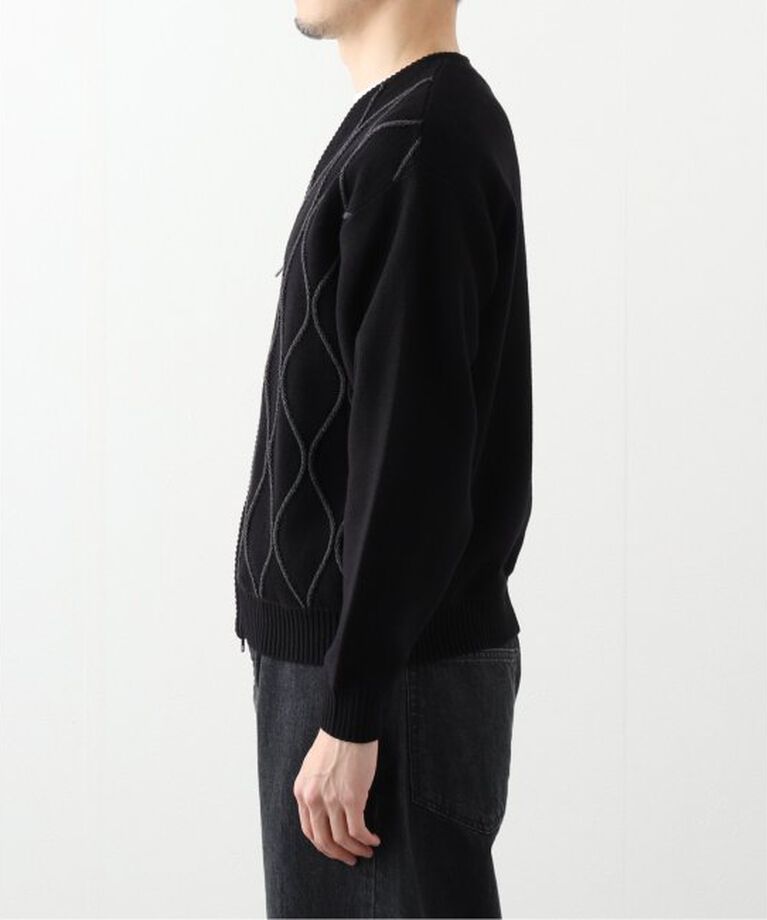 JOINT WORKS「MYS MYS/ミースミース　BLACK COMBAT ZIP KNIT C/D　ニットカーディガン」|カーディガン|