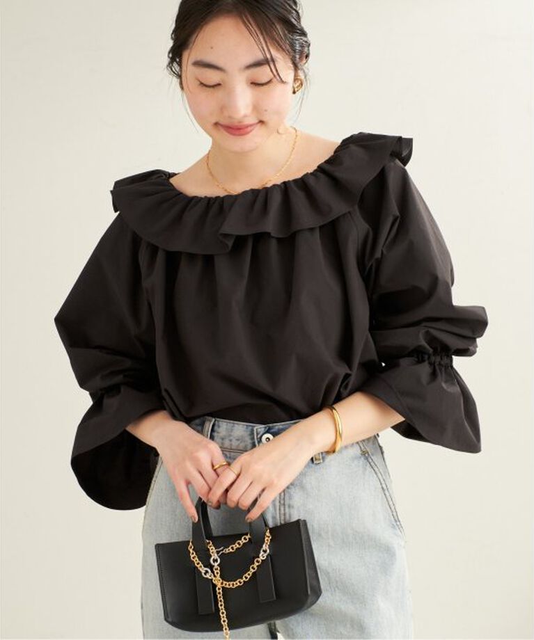 Plage「Poplin Smock ブラウス」|シャツ・ブラウス|ブラック
