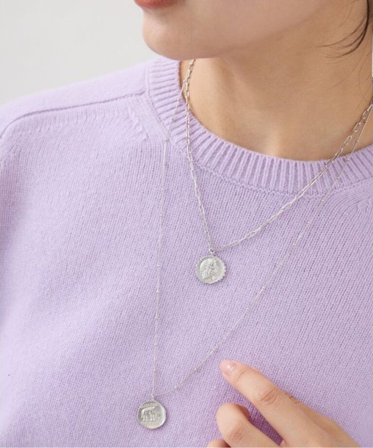 IENA「MARIHA/マリハ 別注 COIN*45 ロングレクタングル ネックレス」|ネックレス|シルバー