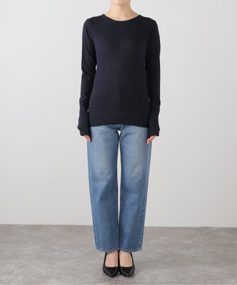 IENA「コットンシルクテンジク クループルオーバー」|Tシャツ・カットソー|