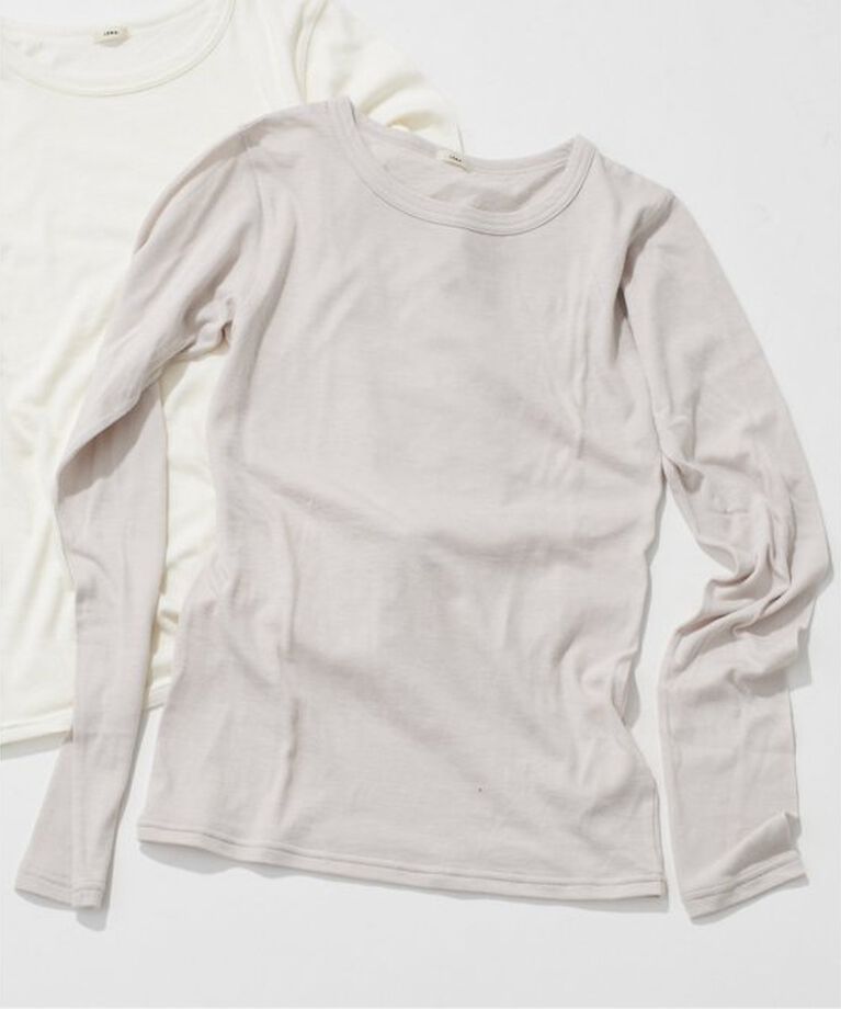 IENA「コットンシルクテンジク クループルオーバー」|Tシャツ・カットソー|ナチュラル