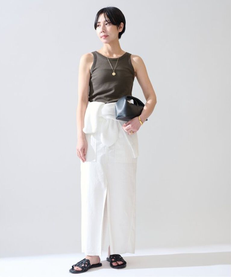 VERMEIL par iena「コットンフライスクロップドタンクトップ」|タンクトップ|