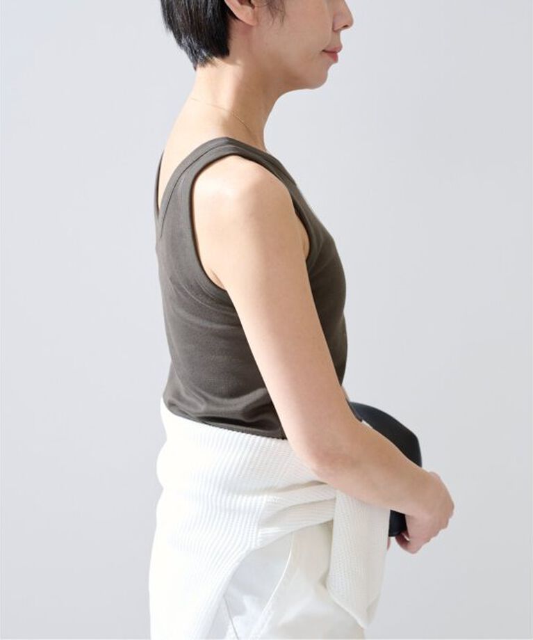 VERMEIL par iena「コットンフライスクロップドタンクトップ」|タンクトップ|