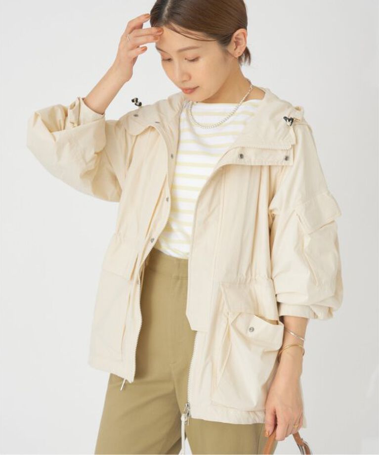 IENA「Product Twelve/プロダクト トゥエルブ Rain Jacket ジャケット 25SS-PBL01」|ブルゾン・スタジャン|ホワイト