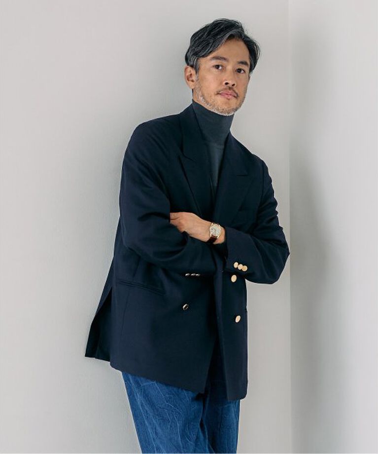 EDIFICE「COUTURE D’ADAM(クチュール ド アダム) Flannel Blazer Double N 24AW-003」|テーラードジャケット|ネイビー