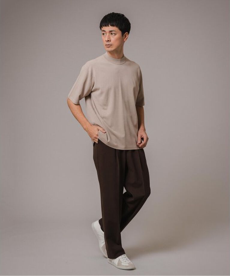 EDIFICE「”MULTI FUNCTION” モックネック ニットTシャツ」|ニット・セーター|