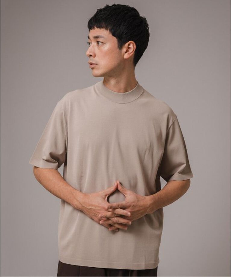 EDIFICE「”MULTI FUNCTION” モックネック ニットTシャツ」|ニット・セーター|