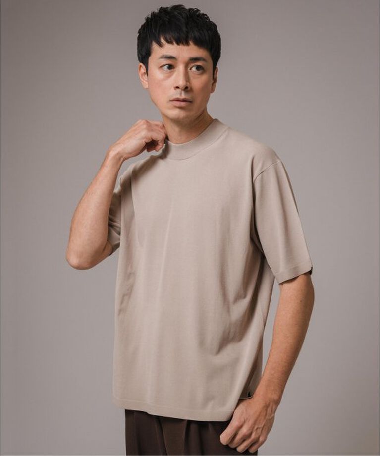 EDIFICE「”MULTI FUNCTION” モックネック ニットTシャツ」|ニット・セーター|