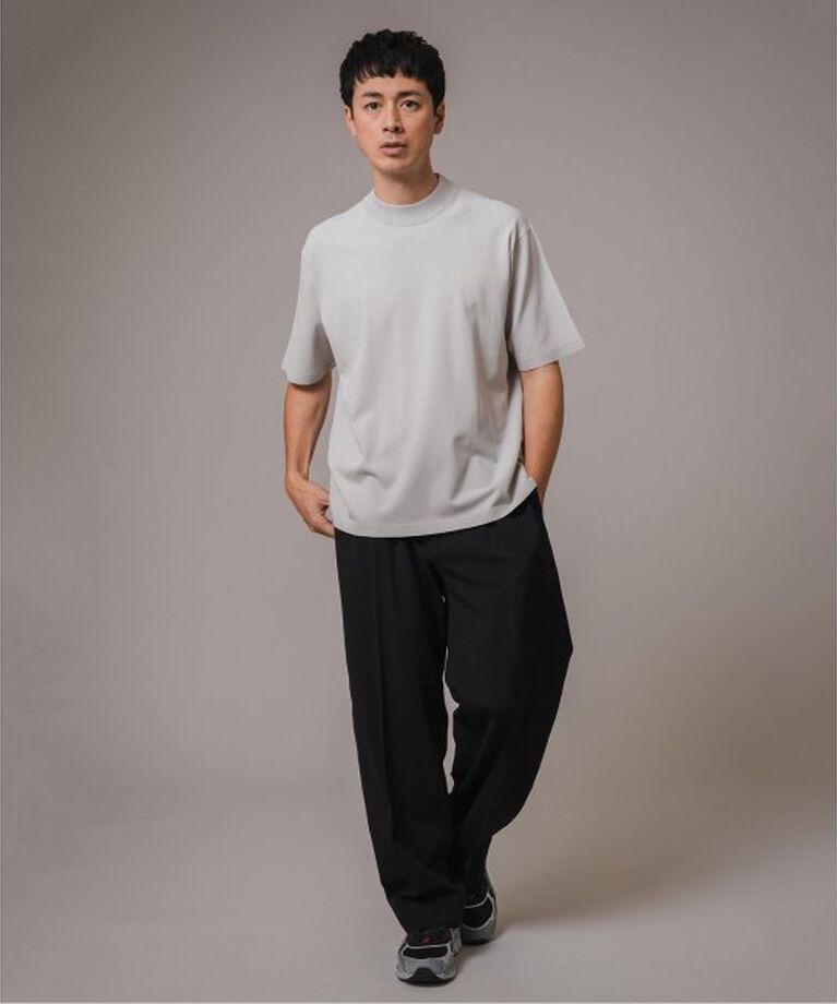 EDIFICE「”MULTI FUNCTION” モックネック ニットTシャツ」|ニット・セーター|