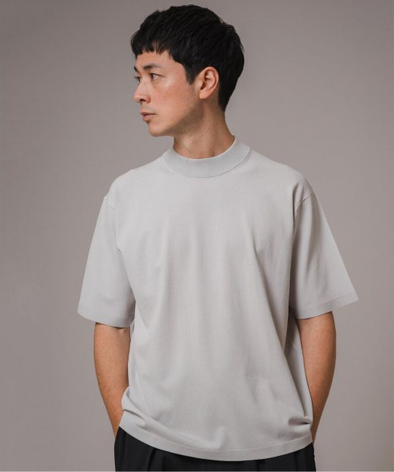 EDIFICE「”MULTI FUNCTION” モックネック ニットTシャツ」|ニット・セーター|