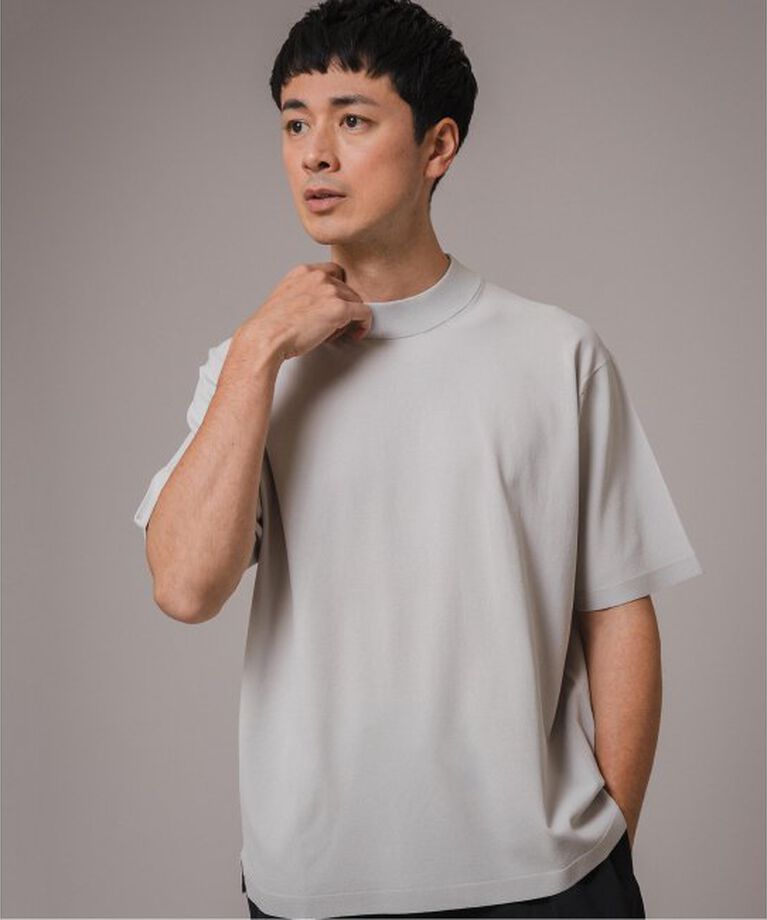 EDIFICE「”MULTI FUNCTION” モックネック ニットTシャツ」|ニット・セーター|