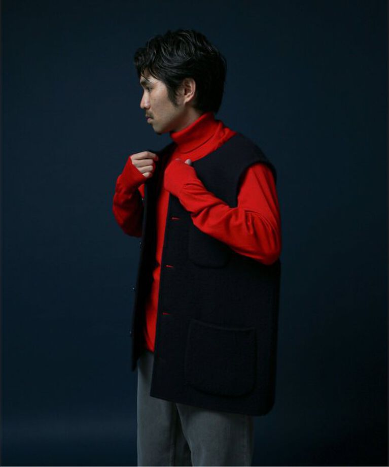 JOURNAL STANDARD「【FOLL / フォル】brushed napping rever vest」|ダウンベスト・ベスト|ネイビー