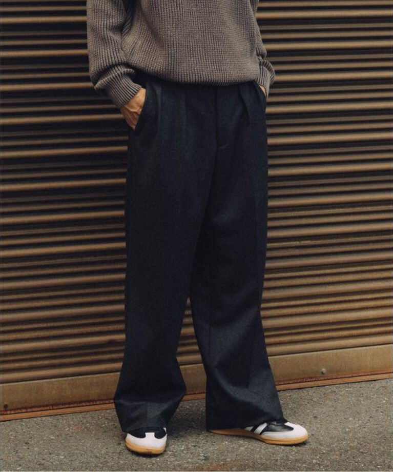 JOURNAL STANDARD「W/CA サキソニー オッド 2タックワイドパンツ」|スラックス|
