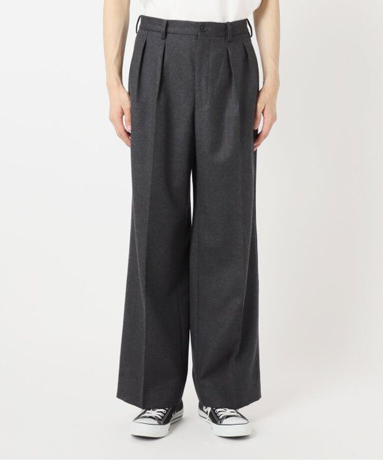 JOURNAL STANDARD「W/CA サキソニー オッド 2タックワイドパンツ」|スラックス|
