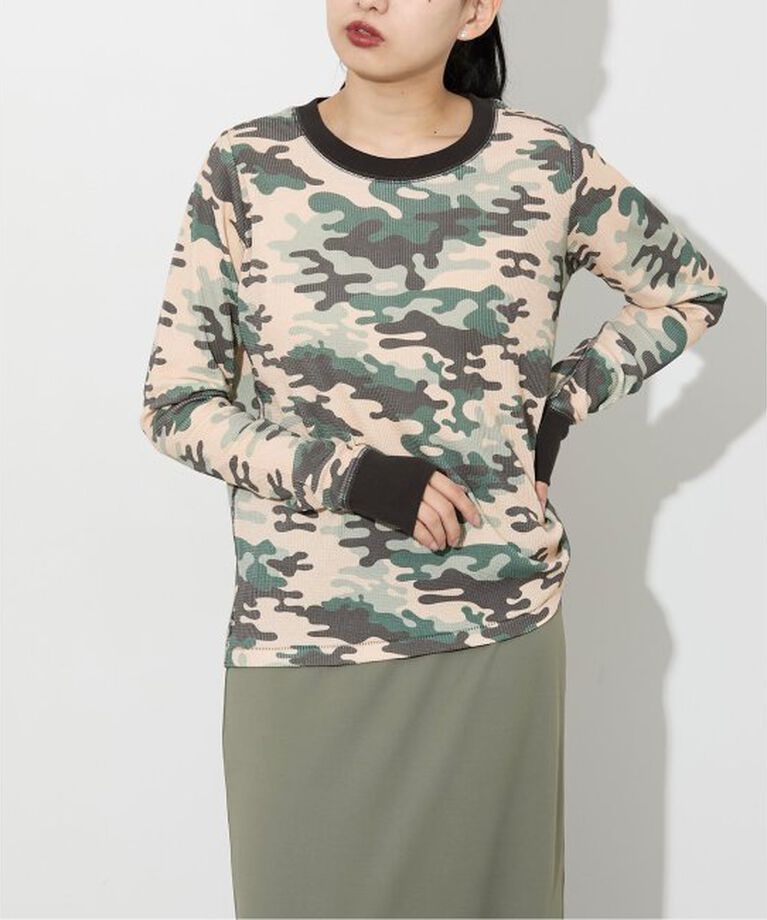 Oriens JOURNAL STANDARD「《別注》【MILLER/ミラー】 Waffle LS Tee：ワッフルロンＴ」|Tシャツ・カットソー|その他カラー K