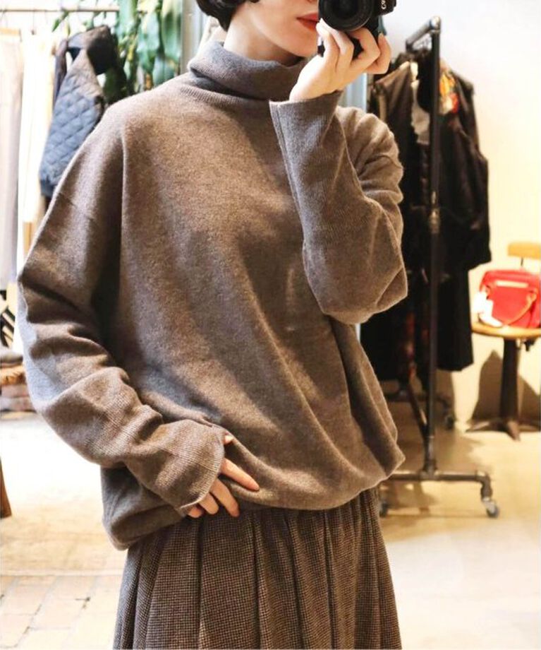 journal standard luxe「カシミヤタートルネックプルオーバー」|ニット・セーター|ブラウン