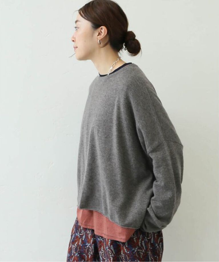 journal standard luxe「カシミヤ ワイドプルオーバー」|ニット・セーター|ブラウン