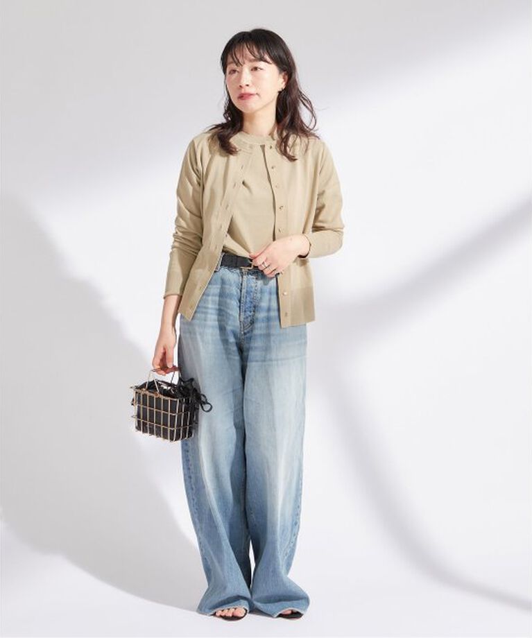 journal standard L'essage「クリアコットンクルーネックカーディガン」|カーディガン|