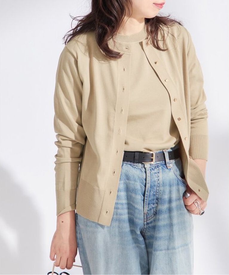 journal standard L'essage「クリアコットンクルーネックカーディガン」|カーディガン|