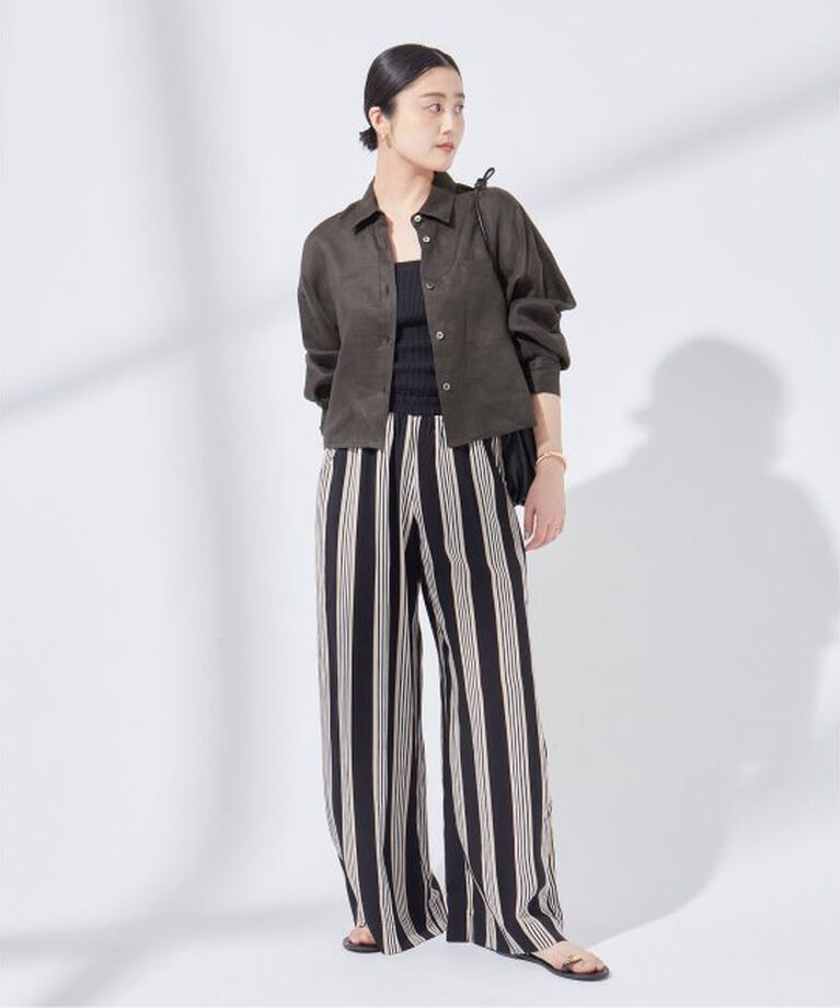 journal standard L'essage「ヨーロピアンフラックスショートシャツ」|シャツ・ブラウス|