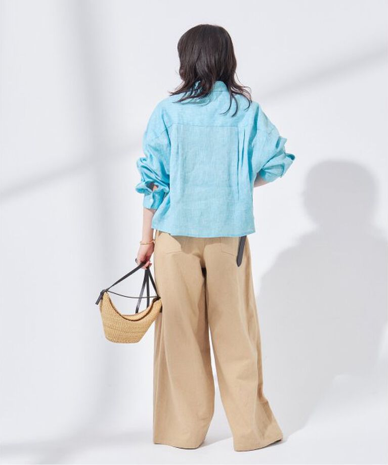 journal standard L'essage「ヨーロピアンフラックスショートシャツ」|シャツ・ブラウス|