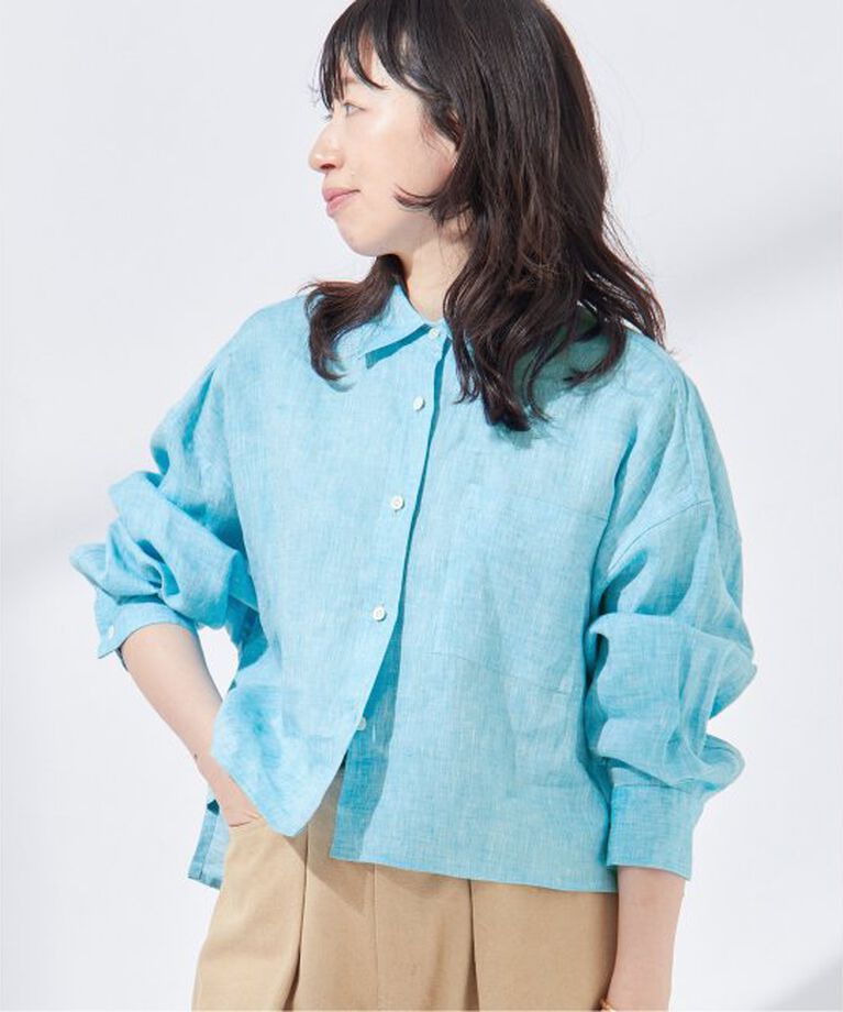 journal standard L'essage「ヨーロピアンフラックスショートシャツ」|シャツ・ブラウス|