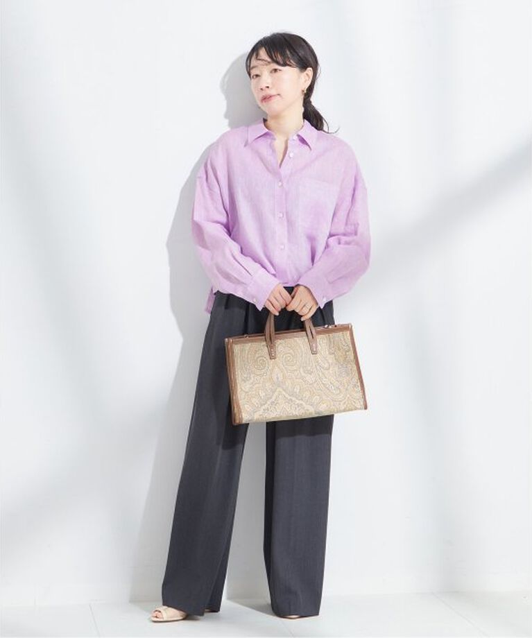 journal standard L'essage「ヨーロピアンフラックスショートシャツ」|シャツ・ブラウス|