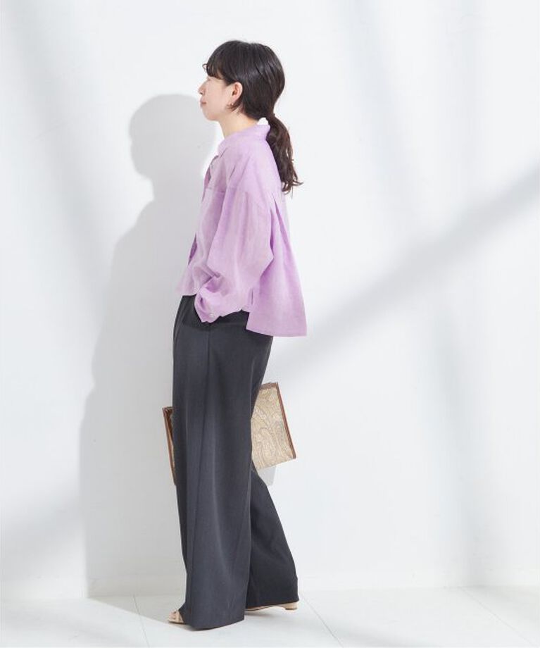 journal standard L'essage「ヨーロピアンフラックスショートシャツ」|シャツ・ブラウス|