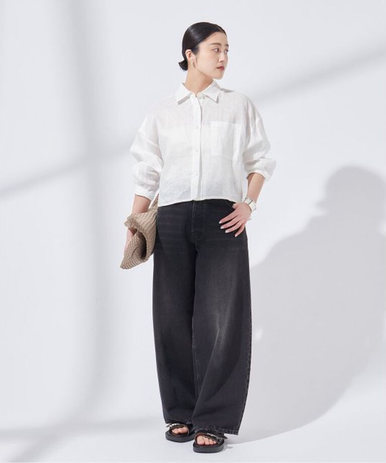 journal standard L'essage「ヨーロピアンフラックスショートシャツ」|シャツ・ブラウス|
