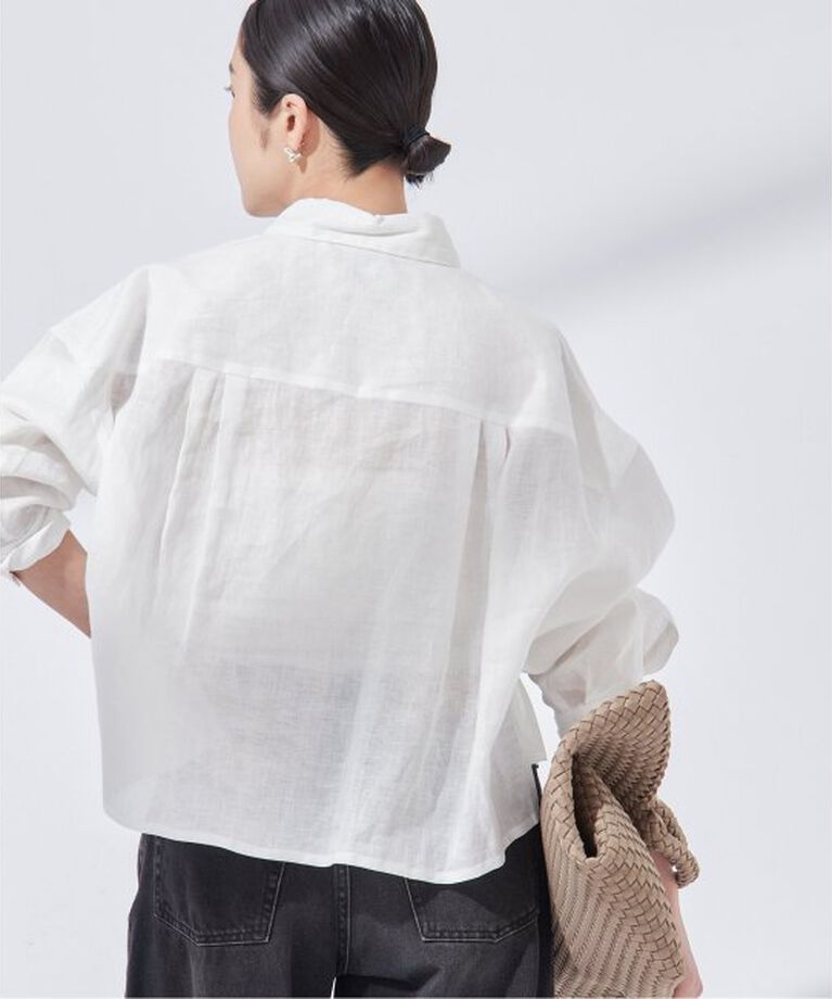 journal standard L'essage「ヨーロピアンフラックスショートシャツ」|シャツ・ブラウス|