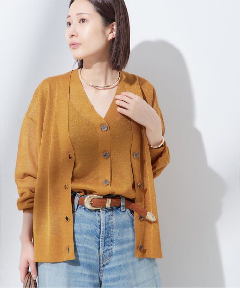 journal standard L'essage「GALAXY シアーカーディガン」|カーディガン|イエロー