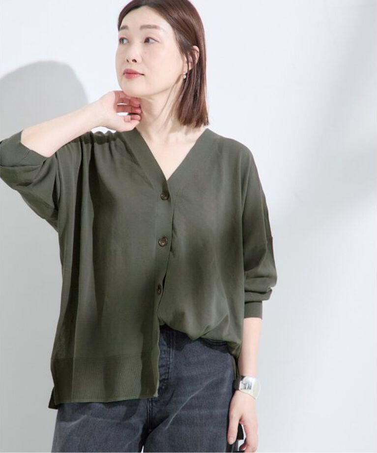 journal standard L'essage「アイスコットンBIGカーディガン」|カーディガン|グレーA
