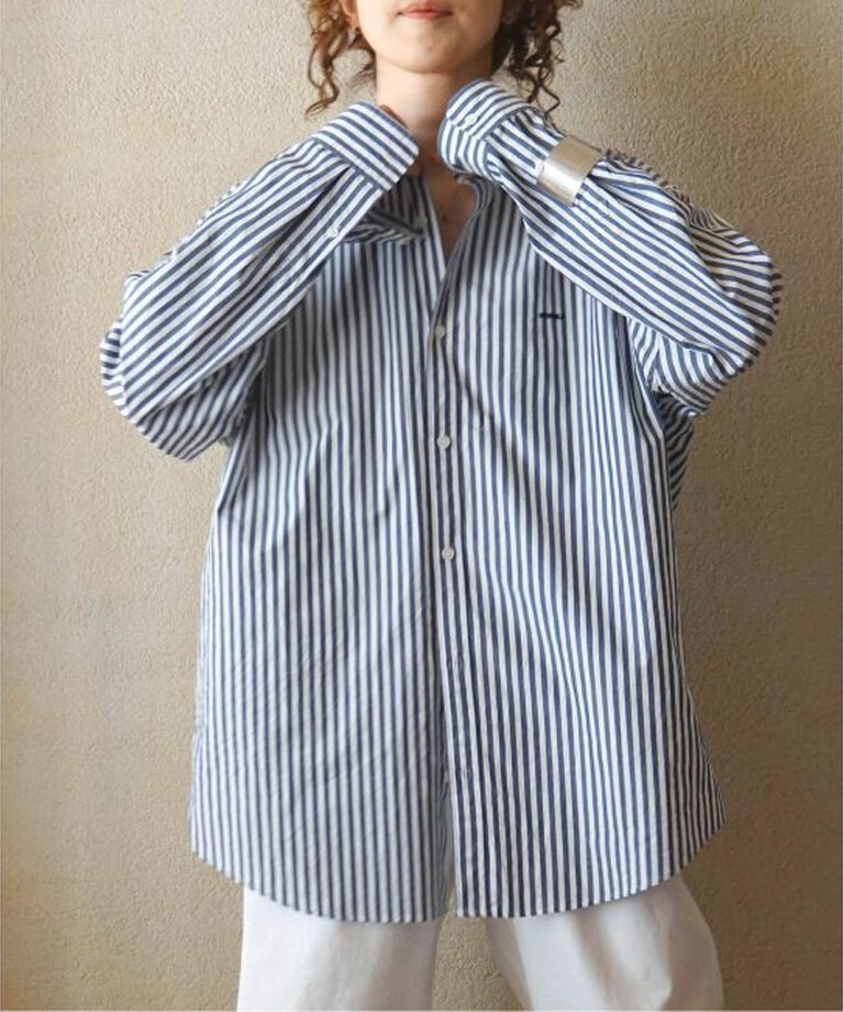 journal standard luxe「タイプライター ボタンダウンシャツ」|シャツ・ブラウス|ネイビー