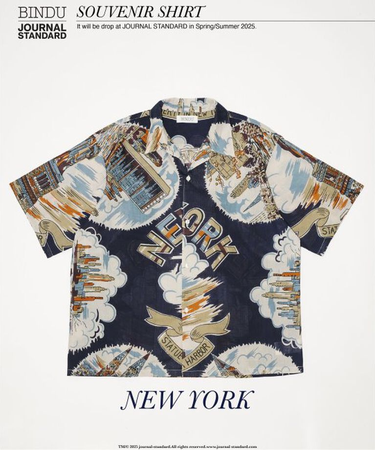 JOURNAL STANDARD「BINDU / ビンドゥー Indian cotton pattern S/S」|シャツ・ブラウス|ネイビー