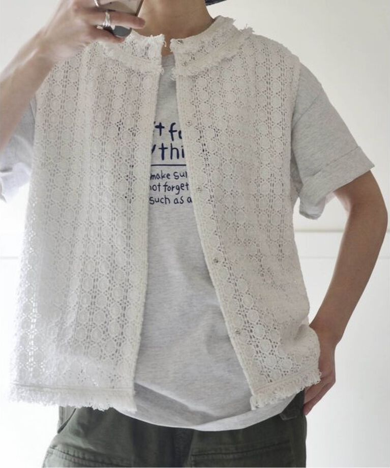 journal standard luxe「コットンレース ノースリーブブラウス」|シャツ・ブラウス|ホワイト