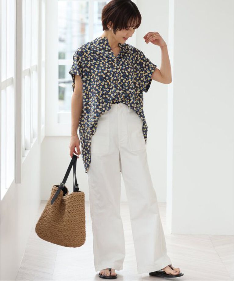 JOURNAL STANDARD relume「フラワープリントフレンチスリーブブラウス」|シャツ・ブラウス|