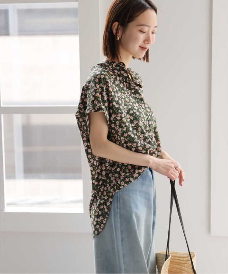 JOURNAL STANDARD relume「フラワープリントフレンチスリーブブラウス」|シャツ・ブラウス|
