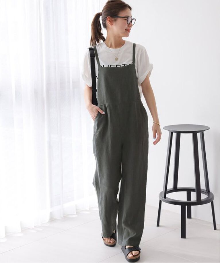 JOURNAL STANDARD relume「《追加》手洗い可 / No.14フレンチリネンサロペット」|オールインワン|グレー