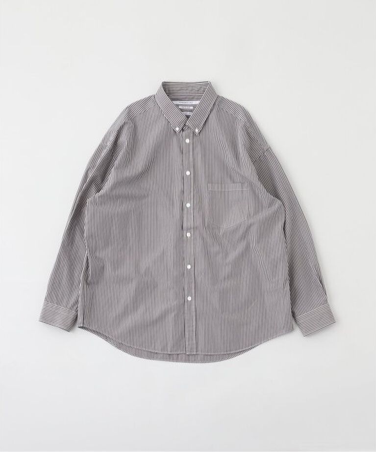 JOURNAL STANDARD「CANCLINI ファットシルエット ストライプボタンダウンシャツ」|シャツ・ブラウス|ベージュ