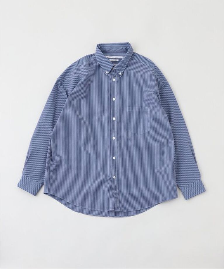 JOURNAL STANDARD「CANCLINI ファットシルエット ストライプボタンダウンシャツ」|シャツ・ブラウス|ネイビー B