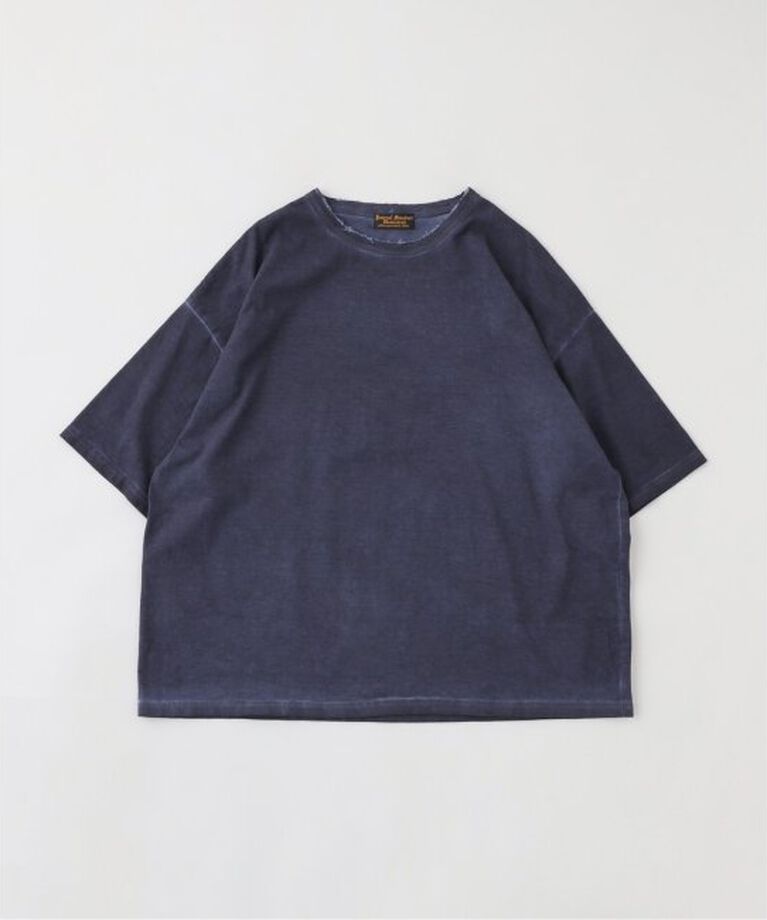 J.S.Homestead「J.S.Homestead / コールドダイ ダメージネックTシャツ」|Tシャツ・カットソー|ネイビー