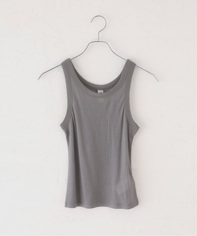 JOURNAL STANDARD「【VERSO/ヴェルソ】SHEER RIBBED SLEEVELESS TOP」|タンクトップ|グレー