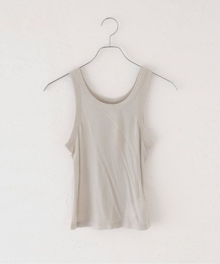 JOURNAL STANDARD「【VERSO/ヴェルソ】SHEER RIBBED SLEEVELESS TOP」|タンクトップ|ベージュ