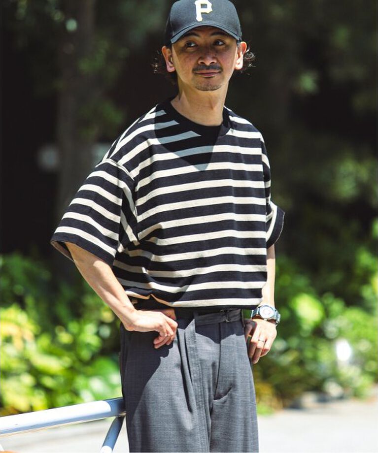 JOURNAL STANDARD relume「HARDIN KNITWEAR 別注 天竺 ボーダー Tシャツ」|Tシャツ・カットソー|