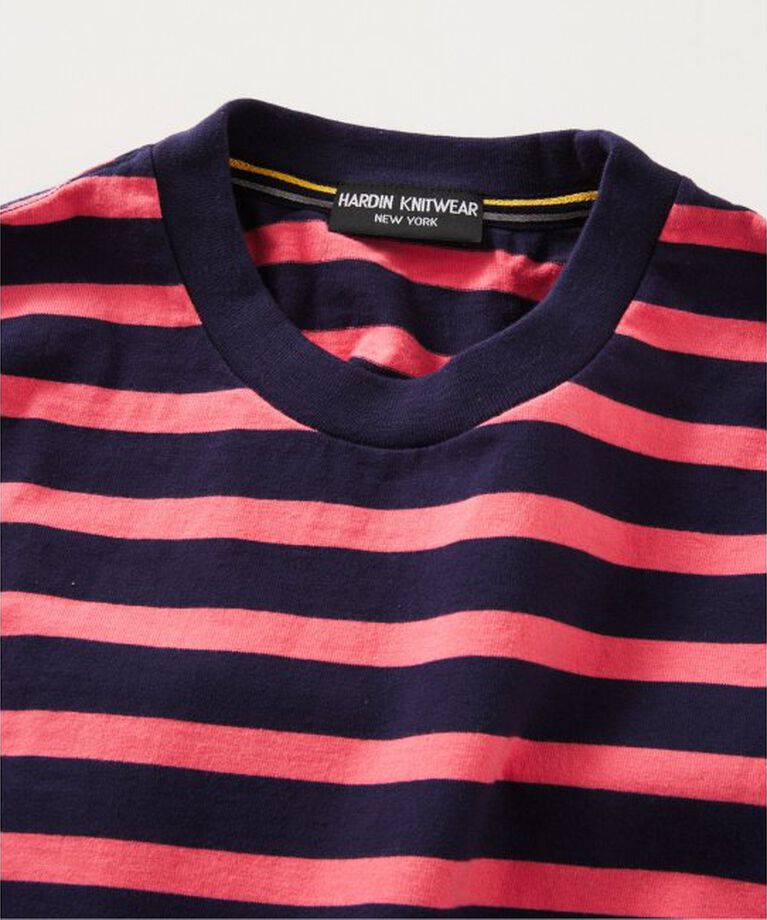 JOURNAL STANDARD relume「HARDIN KNITWEAR 別注 天竺 ボーダー Tシャツ」|Tシャツ・カットソー|ネイビー